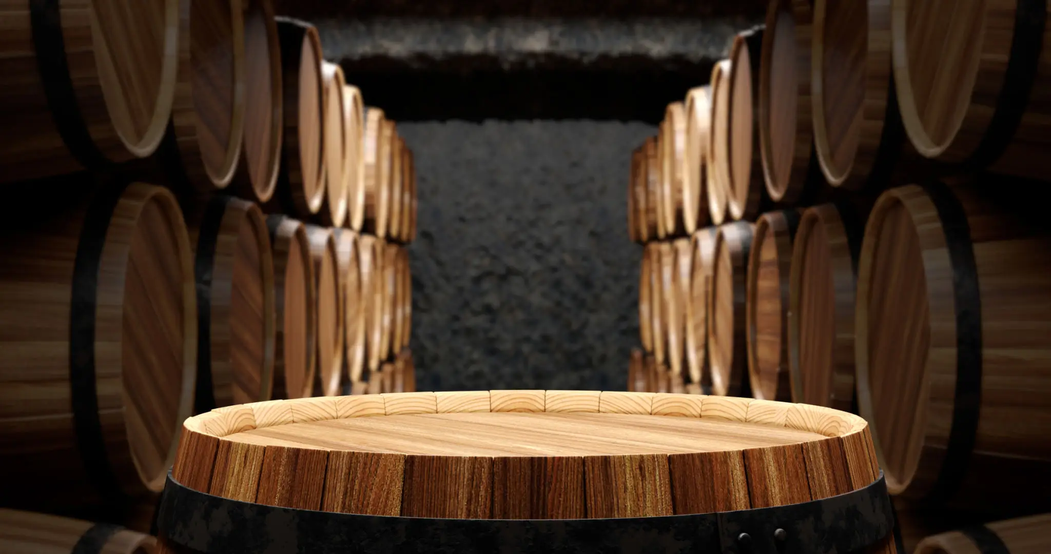 Fossey's barrel podium, where every batch begins