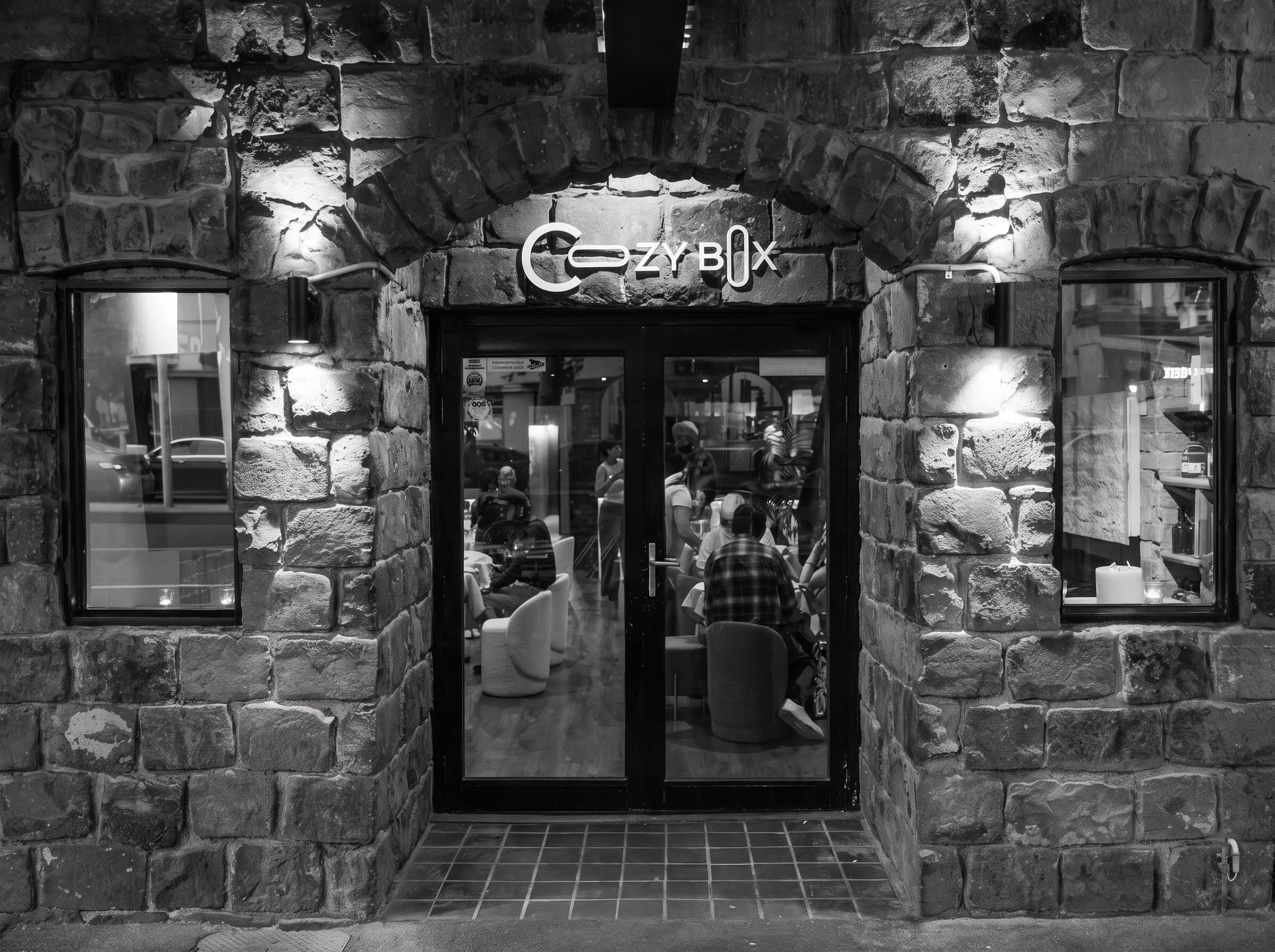 The entrance to Cozybox at Fossey's Distillery